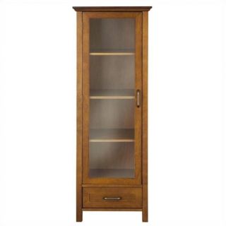 Elegant Home Fashions Avery 49" 1 Door Linen Cabinet in Oil Oak   ELG 543