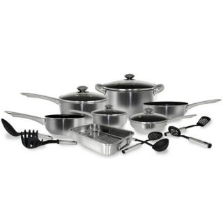 Cook Pro 17 Piece Stainless Steel Belly Shape Cookware set