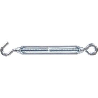 The Hillman Group 3/8 16 x 16 1/4 in. Hook and Eye Turnbuckle in Zinc Plated (2 Pack) 321888.0