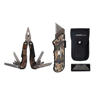 Olympia Tools Camo Turboknife and Multifunction Pliers Set