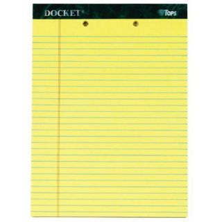 60 pt. Docket 2 Hole Punched Top Legal Rule Legal Pad
