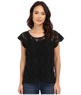 BCBGeneration Embrace the Lace High Low Poncho Black