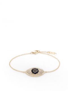 0.85 Total Ct. Diamond & Sapphire Evil Eye Bracelet by Nephora