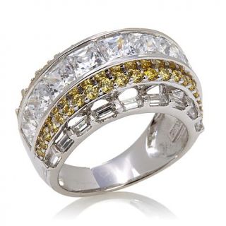 Victoria Wieck 4.78ct Absolute™ Canary Princess Layer Band Ring   7526128