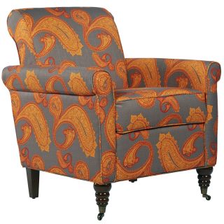 angelo:HOME Harlow Desert Sunset Brown Paisley Accent Arm Chair