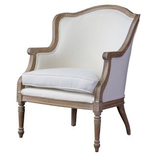 Baxton Studio Upholstered Chair Light Off white