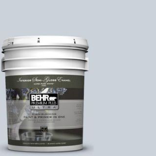 BEHR Premium Plus Ultra 5 gal. #N480 1 Light Drizzle Semi Gloss Enamel Interior Paint 375005