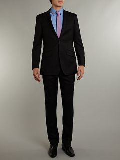 Regular fit wool suit Black