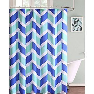 Mi Zone Billie Polyester Shower Curtain; Blue/Aqua
