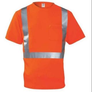JOB SIGHT S75029 Hi Vis T Shirt, Short Sleeve, Orange, M