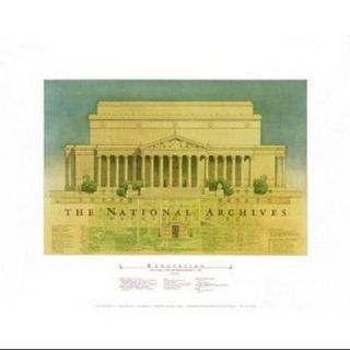 National Archives, Washington Dc Poster Print by Craig Holmes (24 x 19)