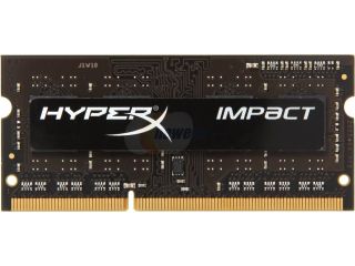 HyperX Impact Black Series 16GB (2 x 8G) 204 Pin DDR3 SO DIMM DDR3L 1600 (PC3L 12800) Laptop Memory Model HX316LS9IBK2/16