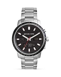 Michael Kors Men's Silver Tone Granger Ana Digital Watch, 45mm