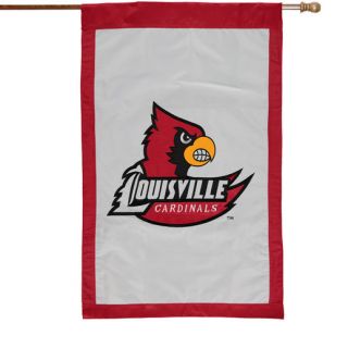 Louisville Cardinals 28 x 44 White Team Logo Applique Flag