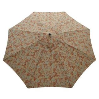 Plantation Patterns 11 ft. Patio Umbrella in Cayenne Paisley DISCONTINUED 9111 01251100