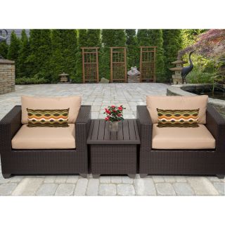 TK Classics Belle 3 Piece Seating Group with Cushion