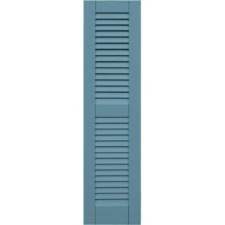 Wood Composite 12 in. x 47 in. Louvered Shutters Pair #645 Harbor 41247645