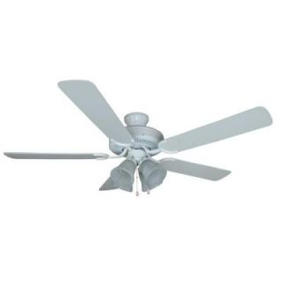 Yosemite Home Decor Calder 52 in. White Nickel Ceiling Fan with 18 in. Lead Wire CALDER WH 4