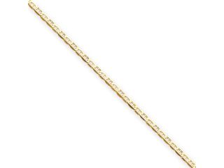 14k 3mm Concave Anchor Chain, Size 16