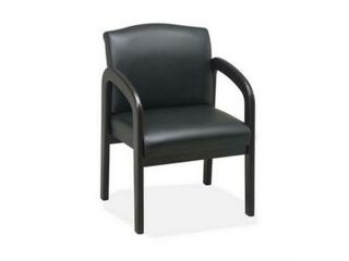 Guest Chair, 23"x25 1/2"x33 1/2", Black/Espresso Frame LLR60469