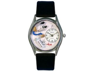 Respiratory Therapist Black Leather And Silvertone Watch #S0610018