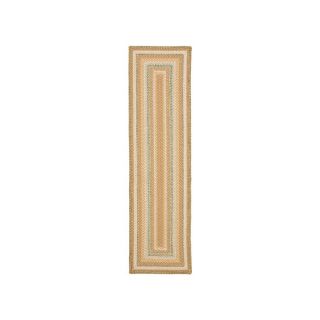 Safavieh Braided Tan and Multicolor Rectangular Indoor and Outdoor Braided Runner (Common: 2 x 8; Actual: 27 in W x 96 in L x 0.58 ft Dia)