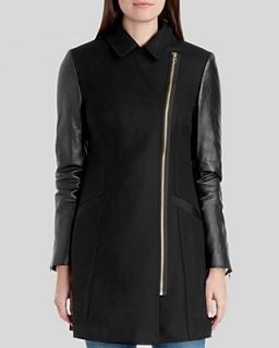 Ted Baker Coat   Alycia Leather Sleeve
