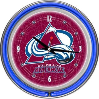Trademark Global 14 in. Colorado Avalanche NHL Neon Wall Clock NHL1400 CA