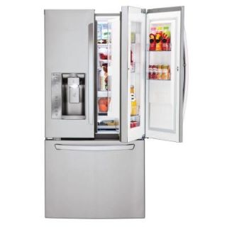 LG Electronics 24.4 cu. ft. French Door Refrigerator in Stainless Steel Door In Door Design LFXS24663S
