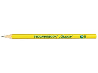 Dixon 13040 Ticonderoga Laddie Woodcase Pencil w/o Eraser, HB #2, Yellow Barrel, Dozen