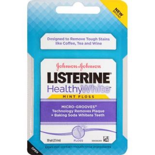 Listerine Healthy White Interdental Floss, Mint, 30 Yards