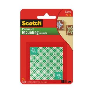 3M Scotch 1/2 in. x 1/2 in. Permanent Mounting Squares 111 SML