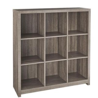 ClosetMaid 37 in. x 39 in. Premium Weathered Teak 9 Cube Organizer 14957