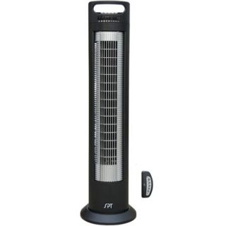 Sunpentown Reclinable Tower Fan with Ionizer, Black:</