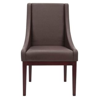 Safavieh Leather Sloping Armchair   Brown