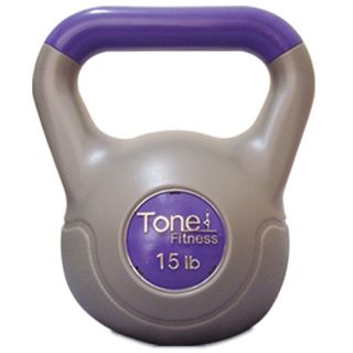 Tone Fitness 15 pound Vinyl Kettelebell