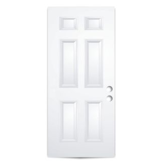 ReliaBilt 6 Panel Insulating Core Slab Entry Door (Common: 32 in x 80 in; Actual: 31.75 in x 79.0625 in)