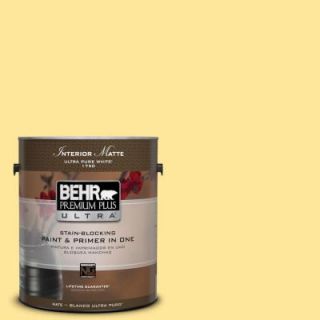 BEHR Premium Plus Ultra 1 gal. #380A 3 Summer Harvest Flat/Matte Interior Paint 175401