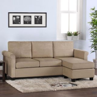 Dorel Living Space Saving Right Hand Facing Sectional