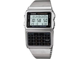 Casio DBC 611 1DF Casual Silver Digital Watch w/ Dual Time Calculator Data Bank