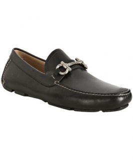 Salvatore Ferragamo Black Calf 'parigi' Driving Loafers (306006301)