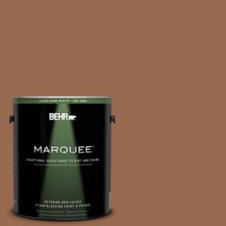 BEHR MARQUEE 1 gal. #PMD 88 Sorrel Brown Semi Gloss Enamel Exterior Paint 545301