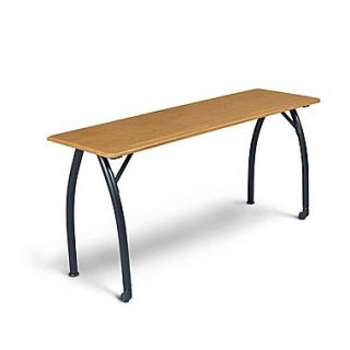 Balt Mentor 72 Seminar Table Wood/PVC Seminar Table With Black Legs, Oak