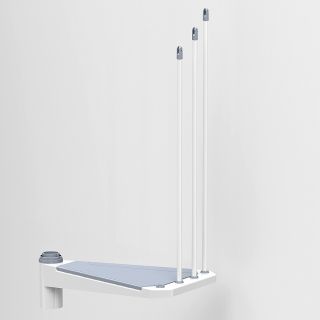 Arke Eureka 24.5 in x 15.6 in White Painted Steel Stair Riser