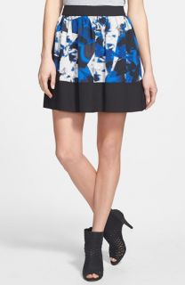 kensie Shattered Geo Print Skirt