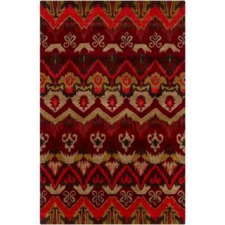 Chandra Rupec Red/Gold/Black/Taupe 5 ft. x 7 ft. 6 in. Indoor Area Rug RUP39618 576
