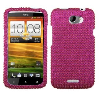 INSTEN Pink/ Hot Pink Zebra Diamante Phone Case Cover for HTC Windows