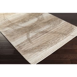 Papilio Handmade Silas Olive and Beige Abstract Bamboo Rug (2 x 3)