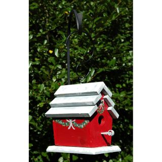 Wilderness Series Products 9 in W x 9 in H x 6 in D Red/White Bird House