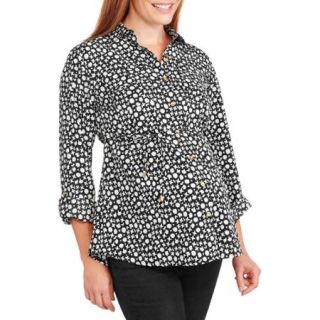 Oh! Mamma Maternity Printed Belted Shirt
